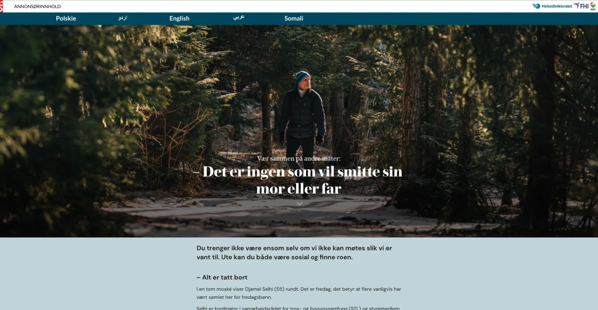 Campaign - An innovative multilingual universe on Norway's largest news site