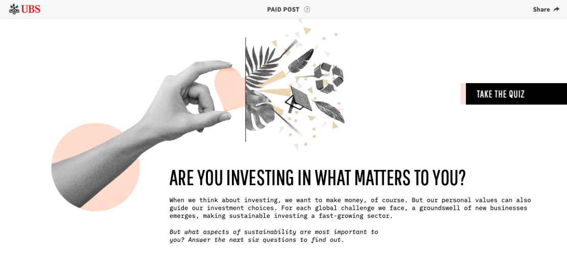 UBS: Are You Investing in What Matters to You?