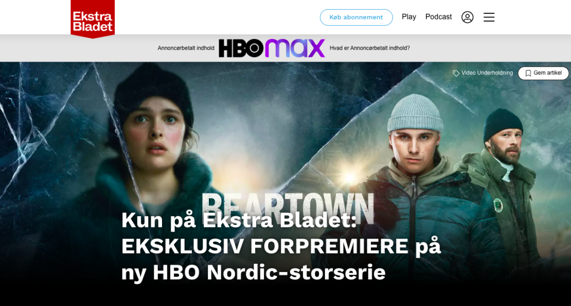 Exclusive Preview Showing of HBO Nordic Series on Ekstra Bladet
